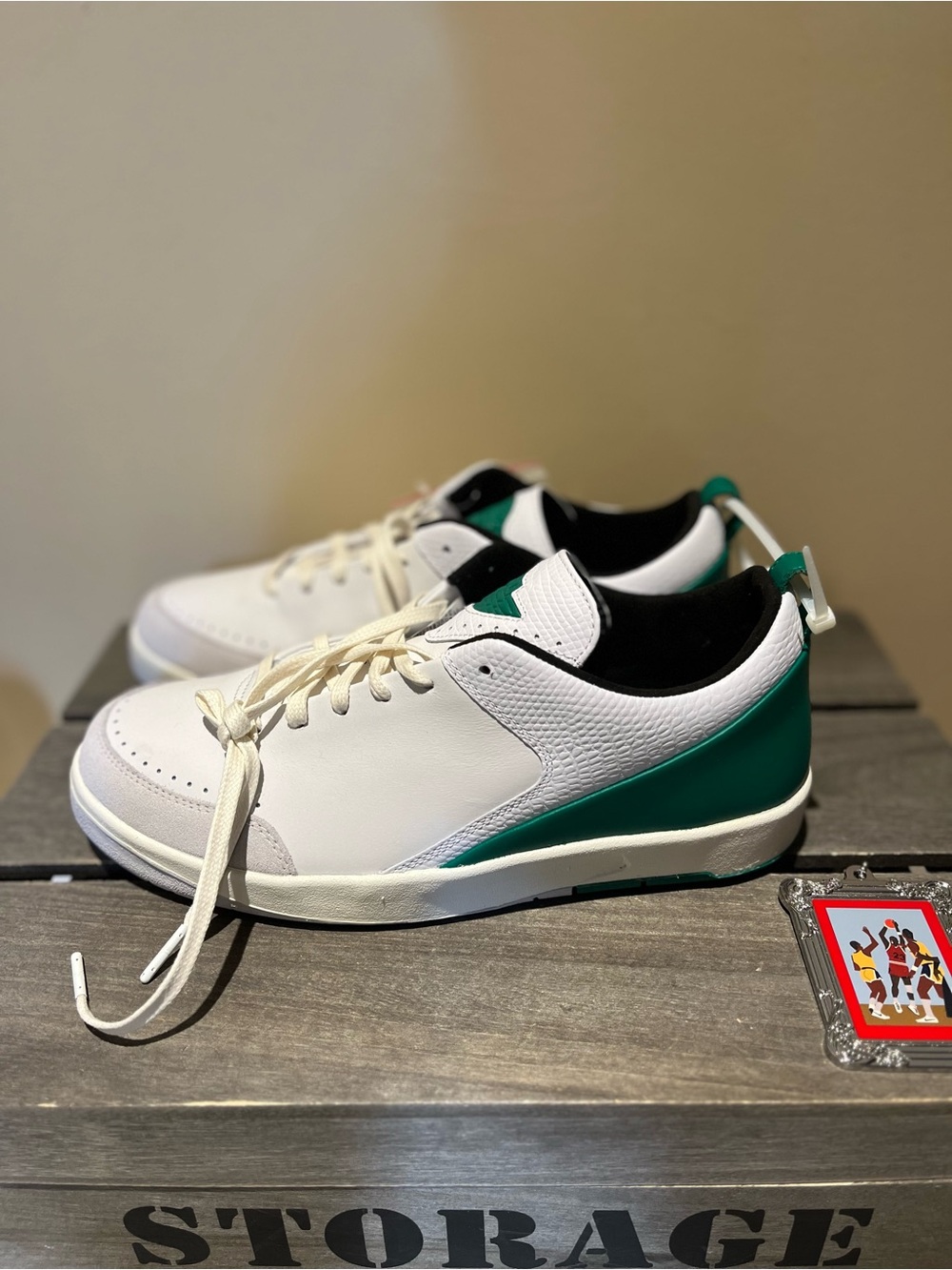 Jordan Women’s White and Green Low-Top Sneaker Sz. 10.5